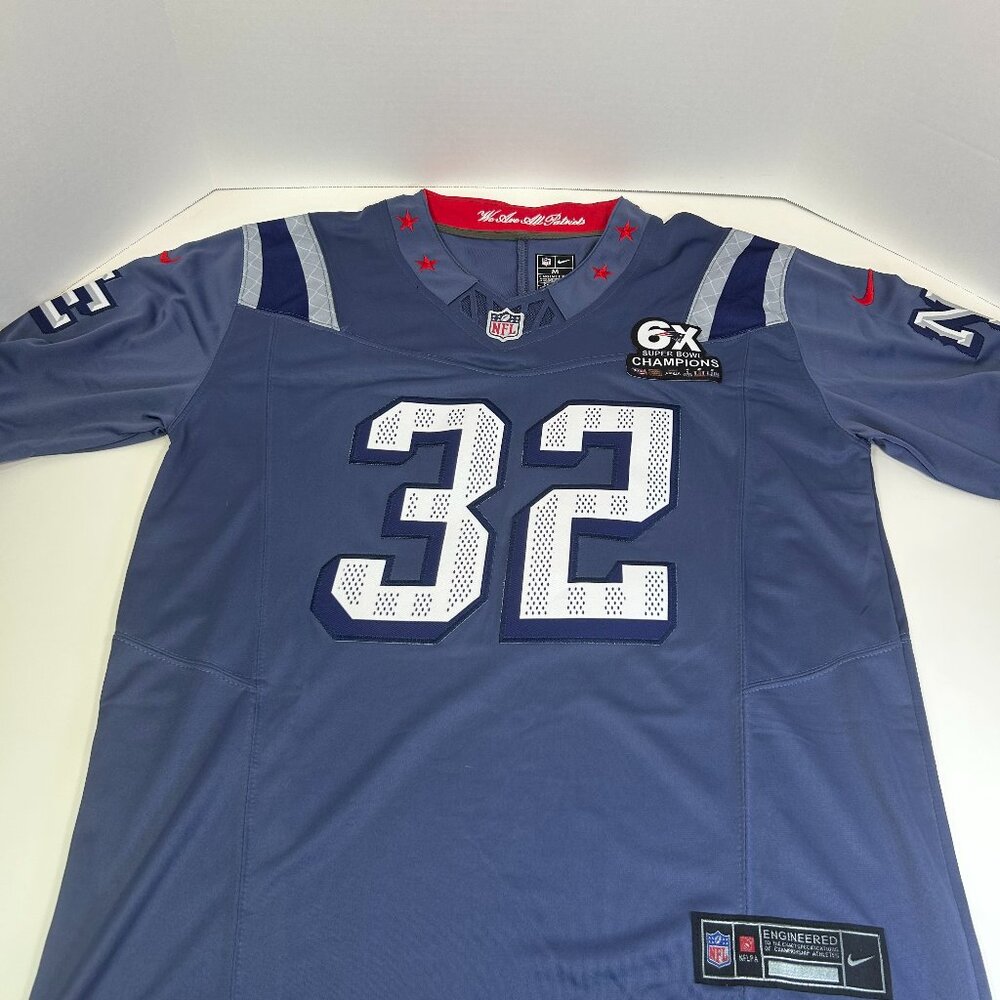 Men's Nike TreVeyon Henderson Storm Blue New England Patriots 2025